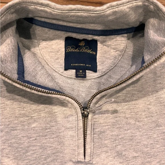 Brooks Brothers Gray Size M Q-Zip - Picture 3 of 4